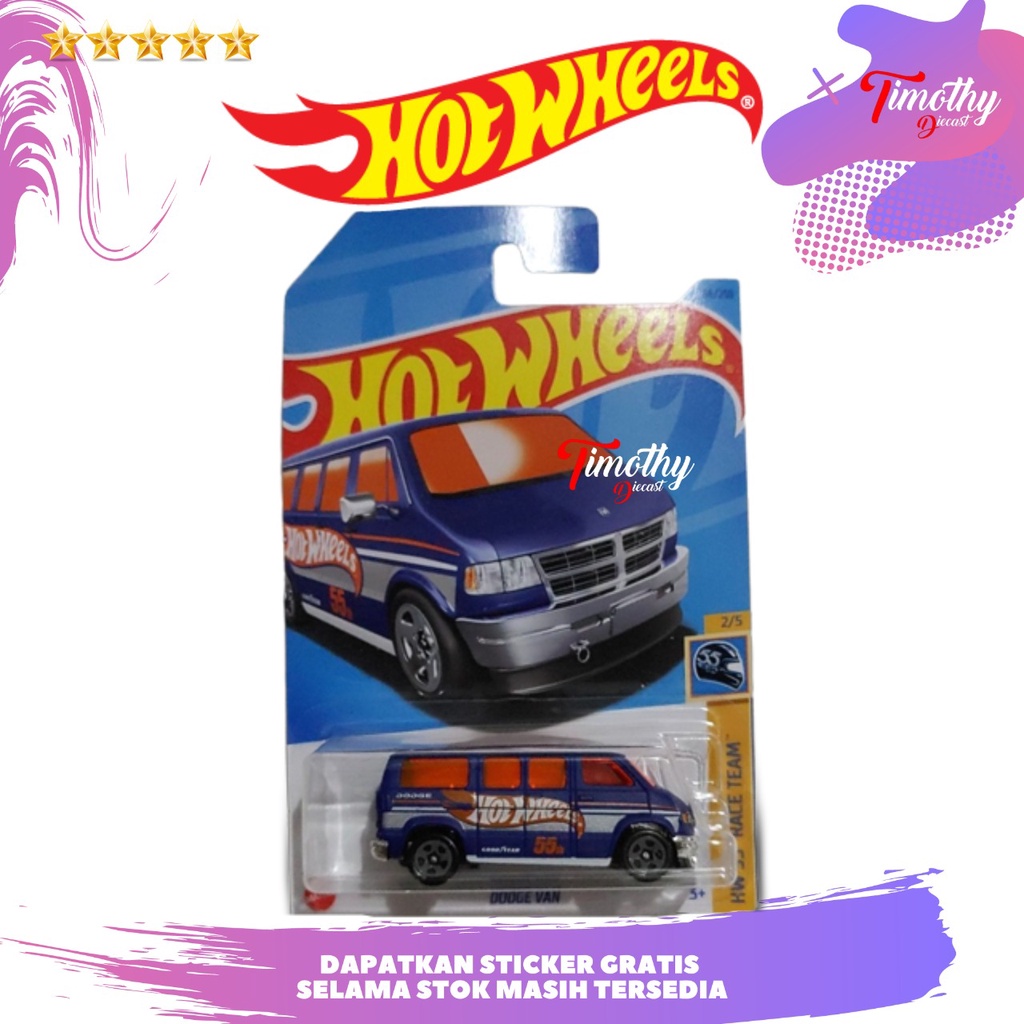 Jual Hot Wheels Dodge Van Biru Kaca Orange Tampo Hot Wheels Good Year