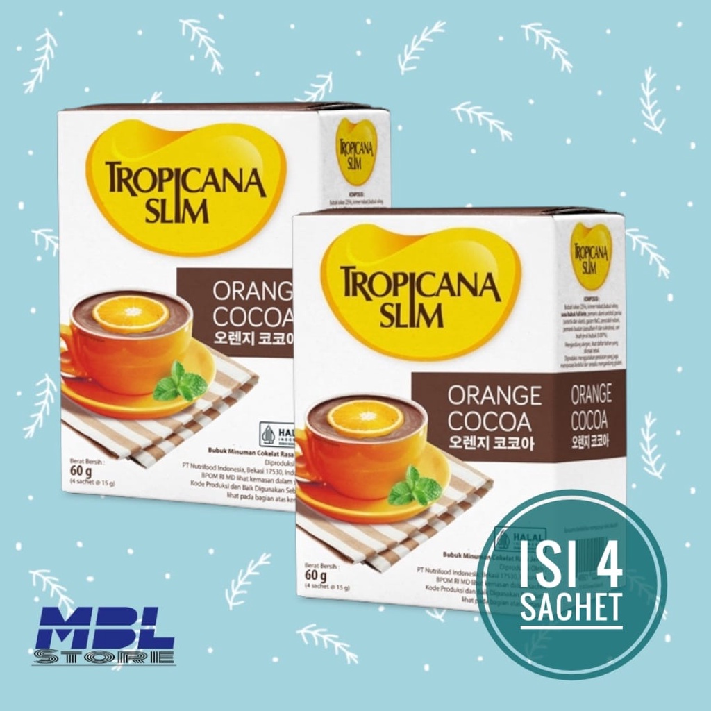 Jual Tropicana Slim Orange Cocoa Sachet Minuman Cokelat Tanpa Gula