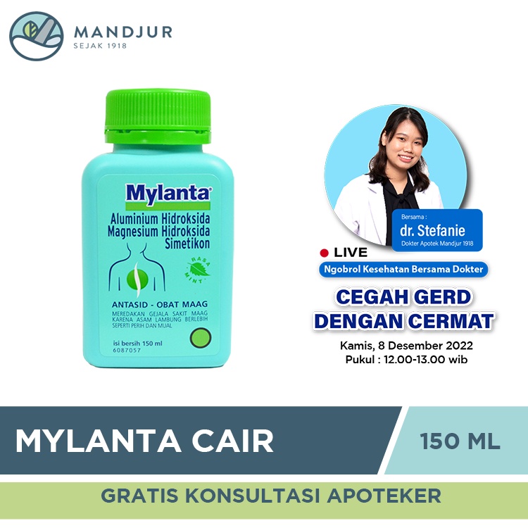 Jual Mylanta Cair Isi 150 Ml Obat Pereda Sakit Maag Nyeri Ulu Hati