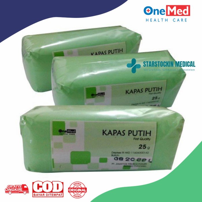 Jual Kapas Putih Onemed Pembalut Luka Rol Gram Shopee Indonesia