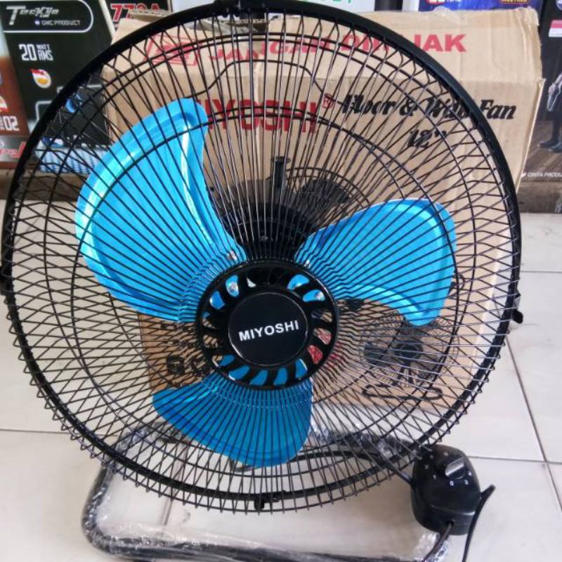 Jual Kipas Angin Besi 2 In 1 Miyoshi 12 Inch Wall Fan Floor Fan 180