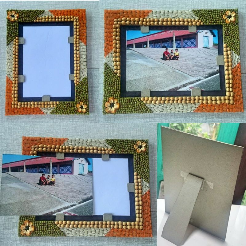 Jual Prakarya Kolase Bingkai Foto Biji Bijian Ukuran 4R Shopee Indonesia