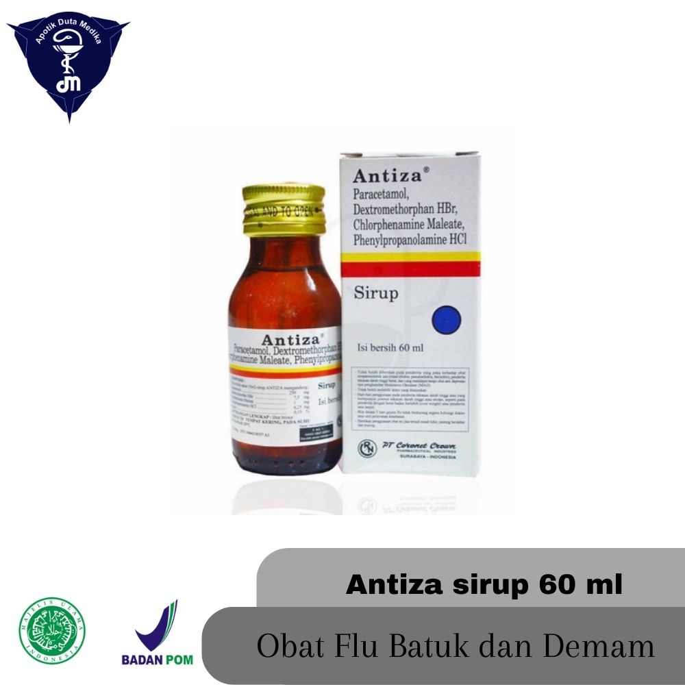 Jual ANTIZA 60 ML SIRUP OBAT DEMAM BATUK PILEK DEWASA DEMAM DEWASA