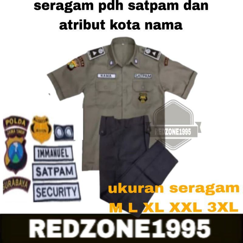 Jual Paket Lengkap PDH Satpam Terbaru Krem 2022 Baju Security Baru Baju