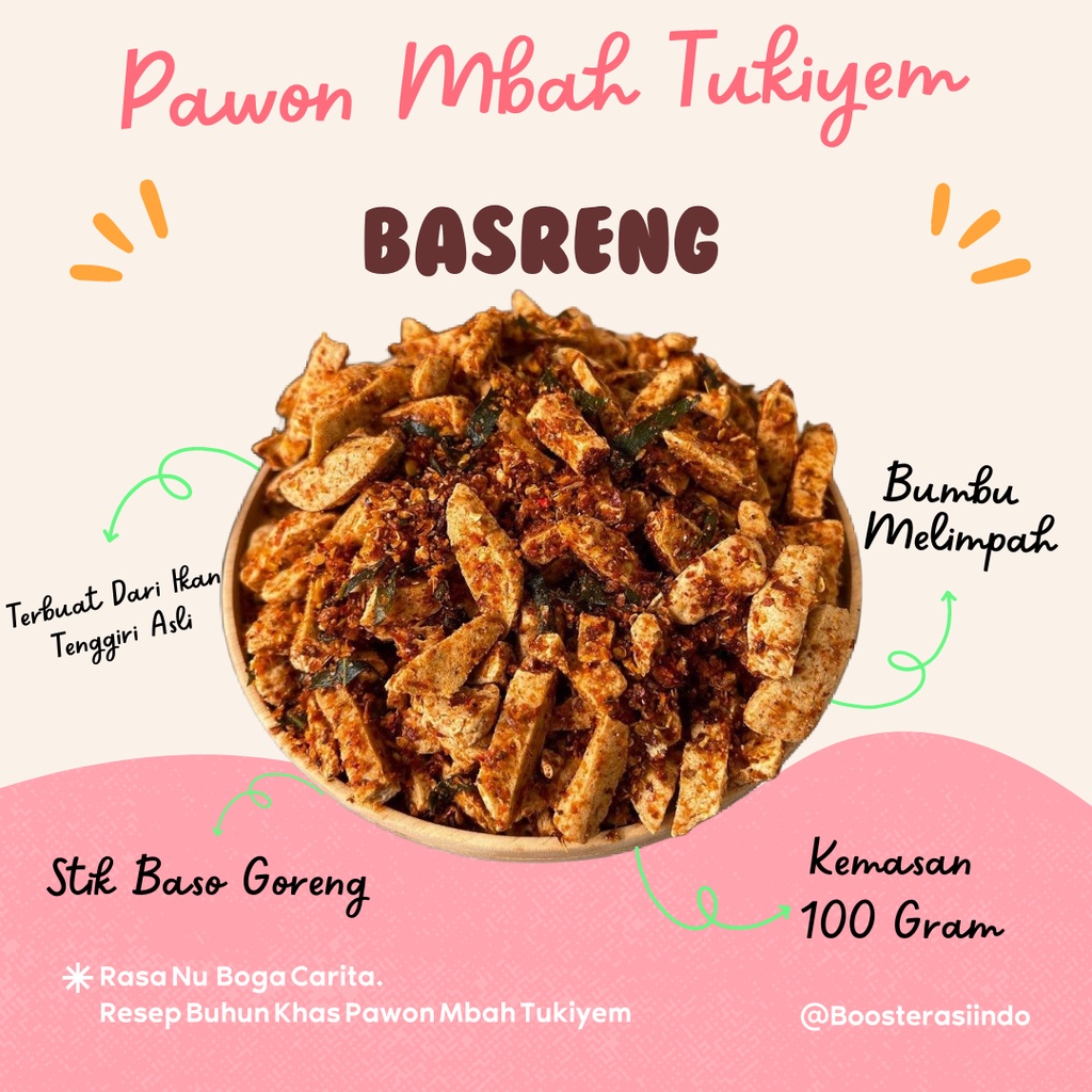 Jual Basreng Rempah Original Cemilan Basreng Premium Stik Pawon Mbah