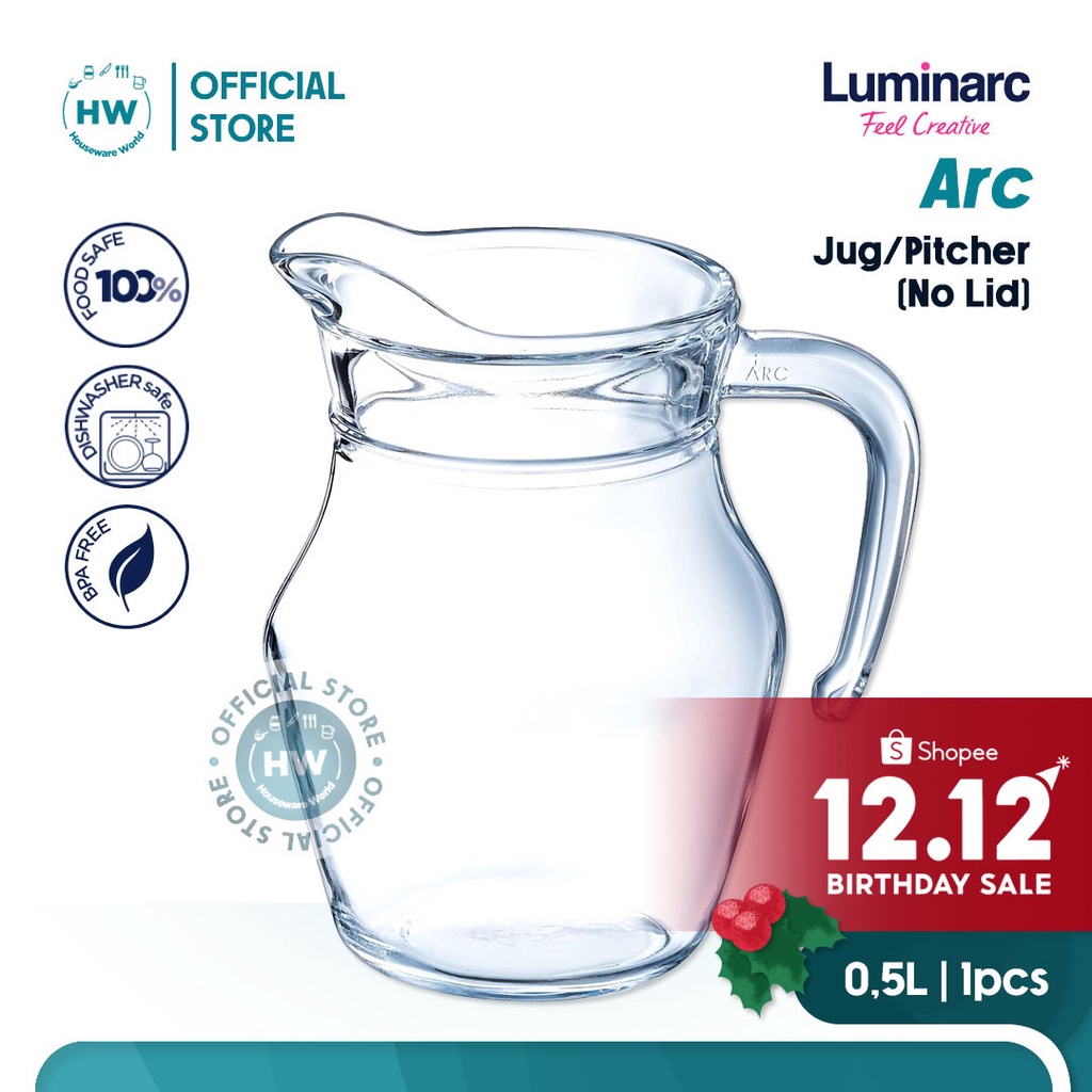 Jual Luminarc Jug Pitcher Teko Arc 500ml 1Pcs Shopee Indonesia