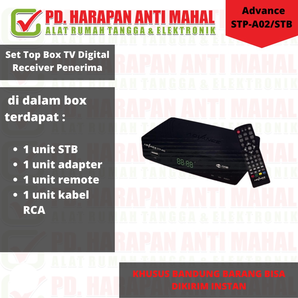 Jual Set Top Box TV Digital Receiver Penerima Siaran Full HD Advance