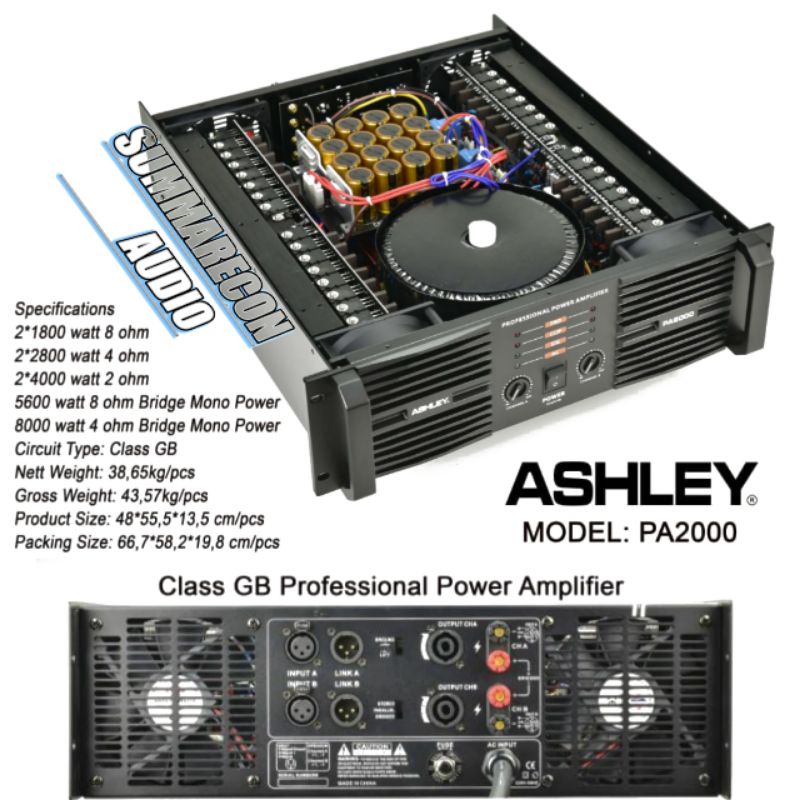 Jual Power Amplifier Ashley Pa Original Power Ashley Class Gb