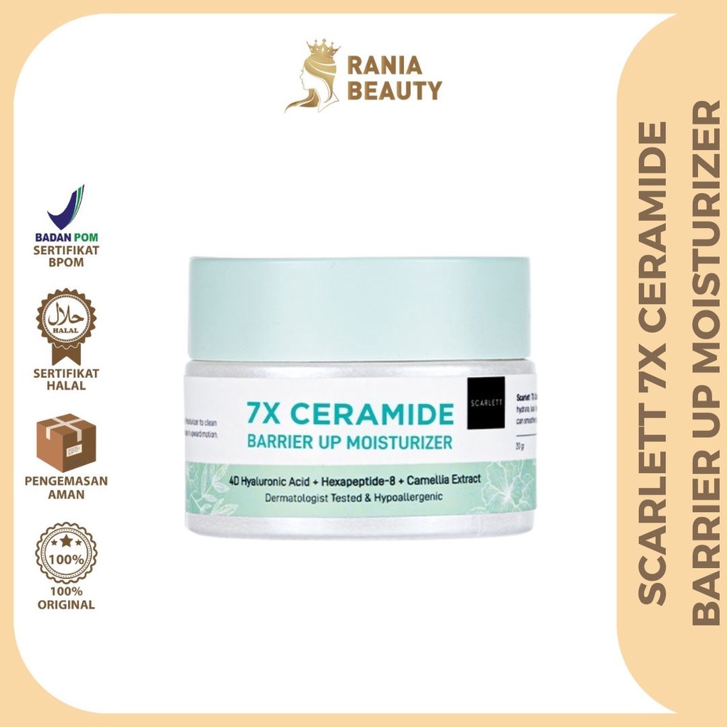 Jual Scarlett X Ceramide Barrier Up Moisturizer Pelembap Wajah Rania