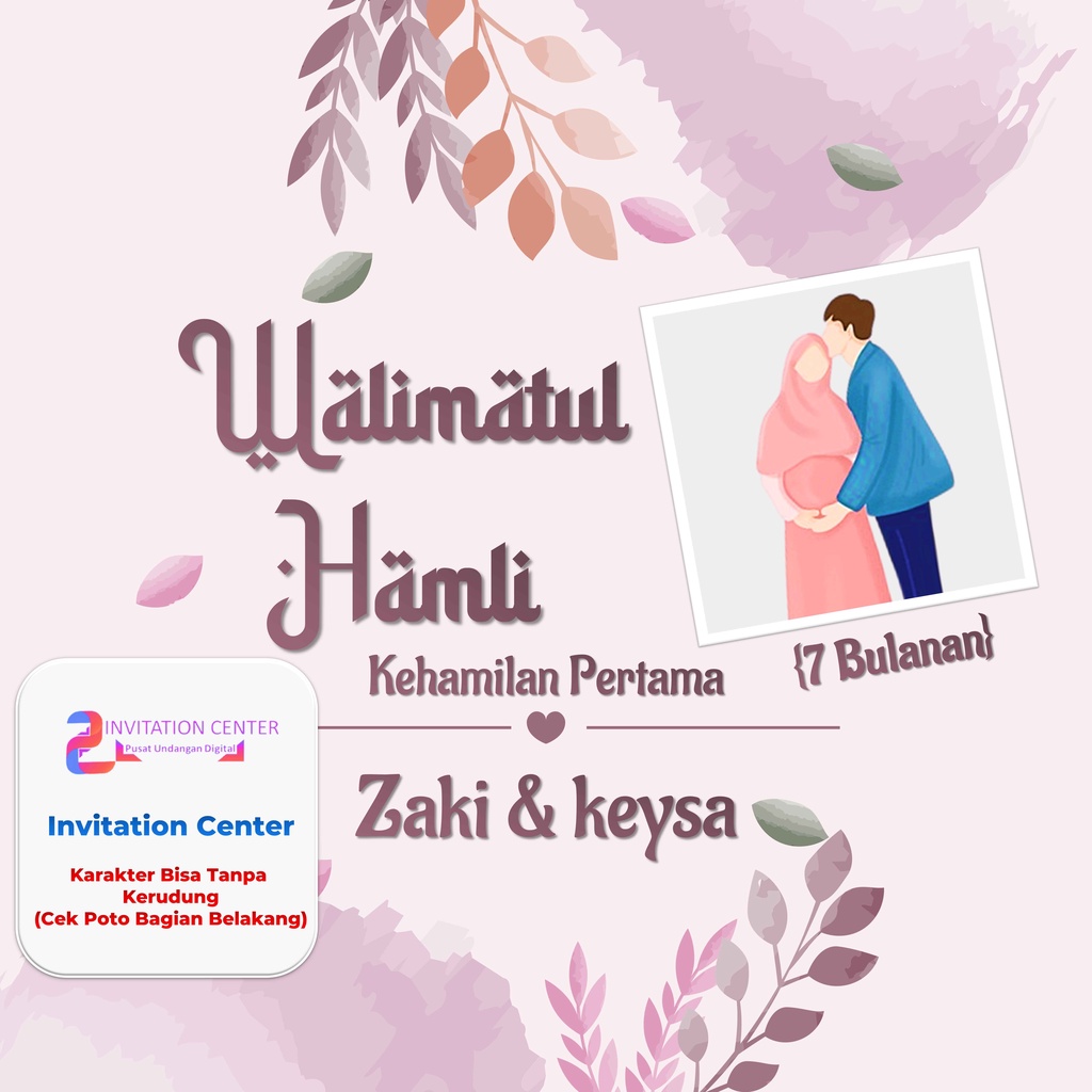 Jual Video Undangan Digital Hamil Kehamilan Bulan Walimatul Hamli