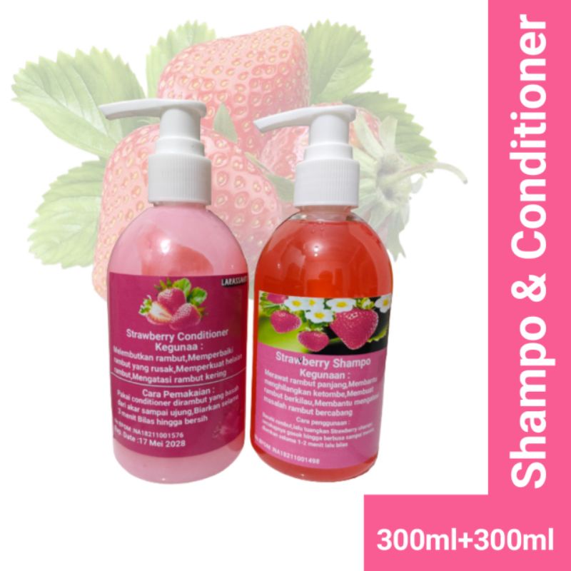 Jual PAKET Shampoo Salon Strawberry Shampoo Conditioner 300ml 300ml