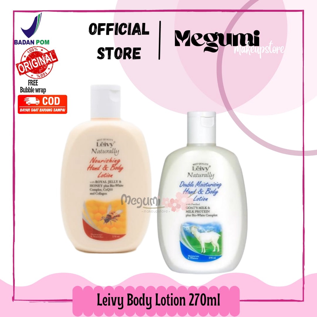 Jual Megumi Leivy Naturally Double Moisturising Hand Body Lotion