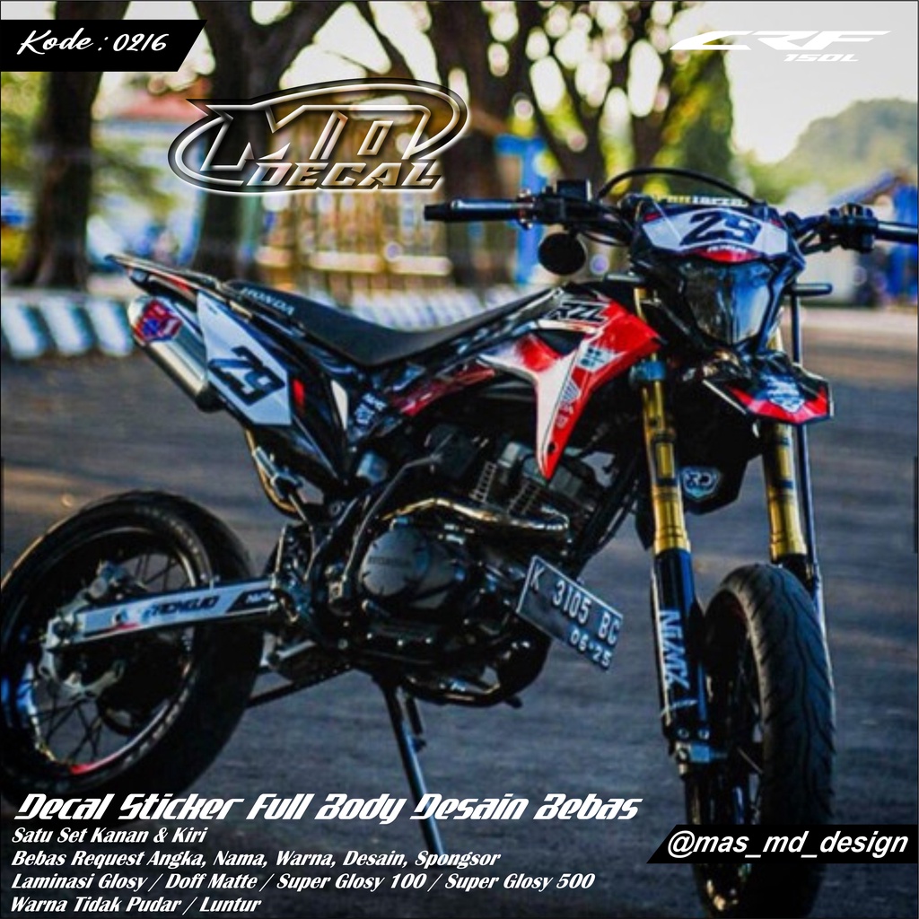 Jual Sticker Decal Crf L Full Hologram Pelangi Stiker Decal