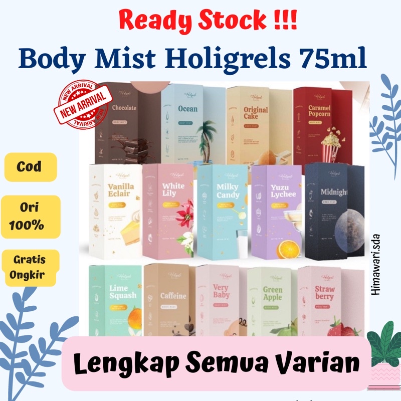 Jual Holigrels Body Mist Ml Vanila Eclair Lengkap Semua Varian