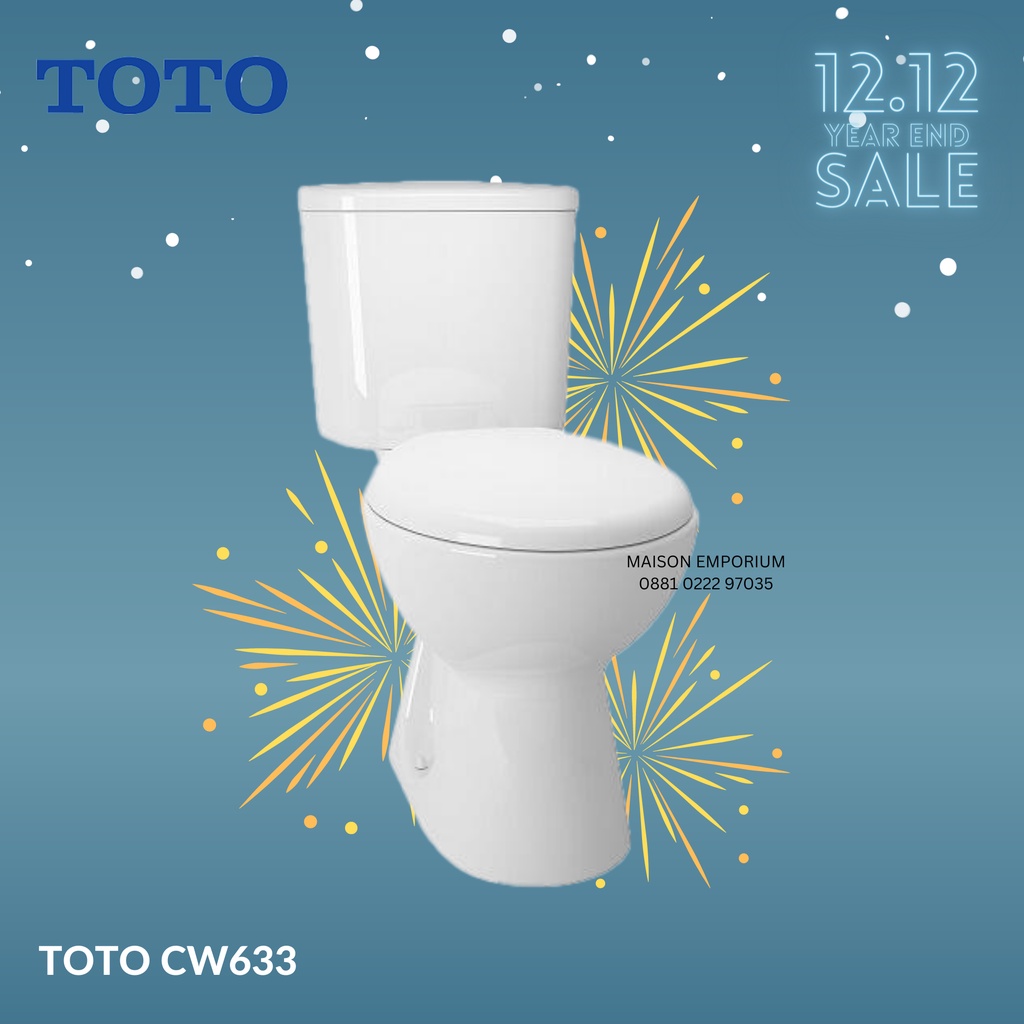 Jual KLOSET DUDUK TOTO CW633J LENGKAP PASANG TOILET TOTO CW 633 J