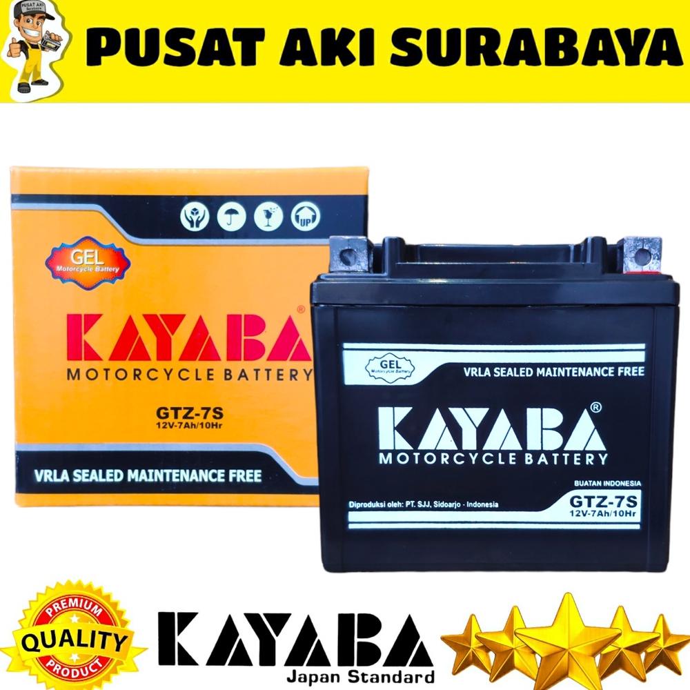 Jual KAYABA GTZ7S 7 AMPER ORIGINAL ACCU DRYPLUS GTZ7S GEL KERING AKI