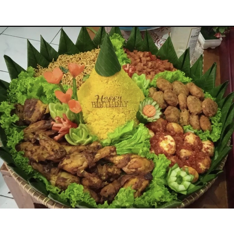 Jual Tampah Tumpeng Nasi Kuning Menu Bervariasi Untuk 10 Porsi Shopee