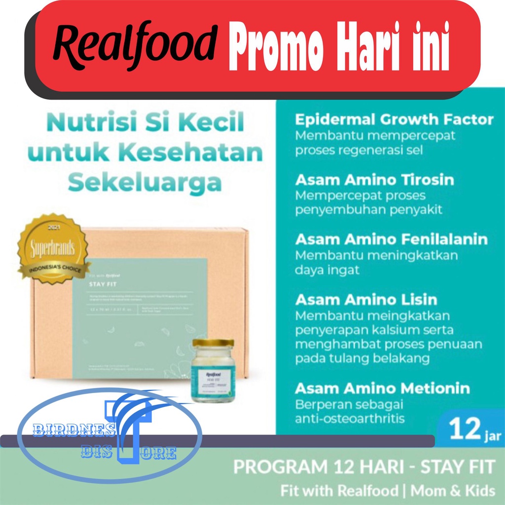 Jual Realfood Stay Fit Isi 12 Jar Ongkir Hemat Minuman Sarang Walet