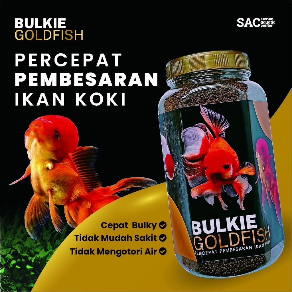 Jual Pakan Premium Ikan Koki Bulkie Gold Fish Untuk Pembesaran Growth