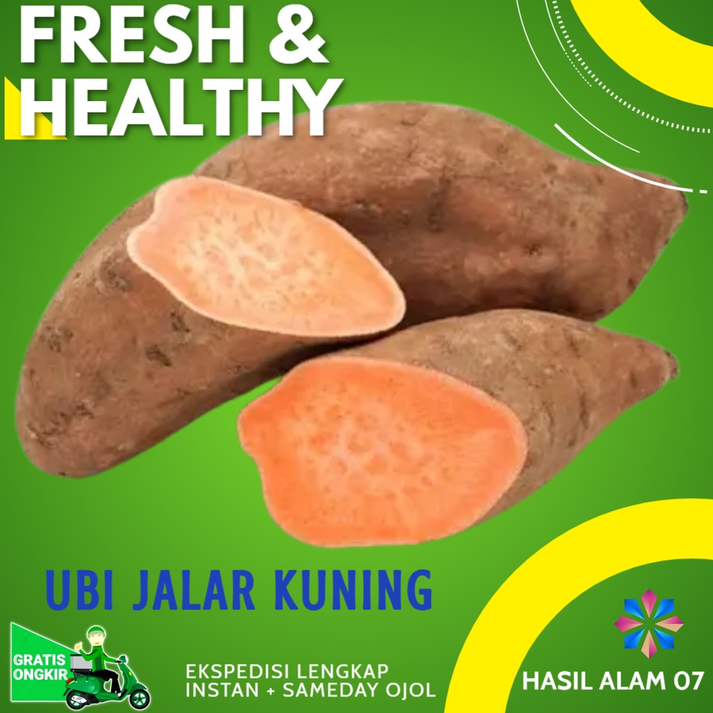 Jual KETELA POHON UMBI UMBIAN UBI JALAR UBI KUNING FRESH SEGAR MURAH