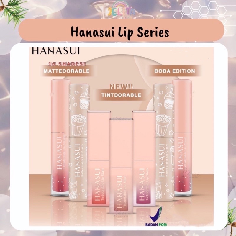 Jual HANASUI MATTEDORABLE LIPCREAM HANASUI BOBA EDITION HANASUI LIP