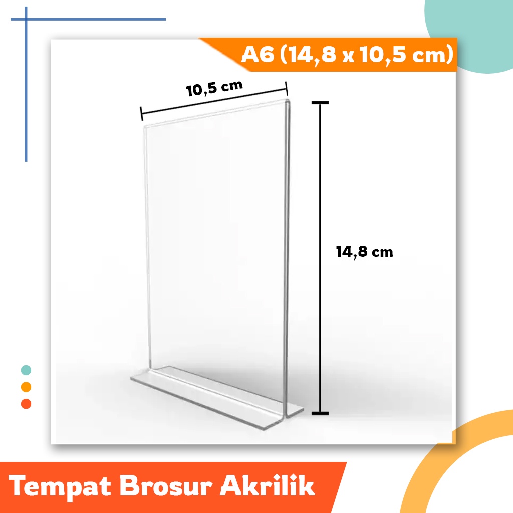 Jual Tempat Brosur Stand 2 MM Tent Holder Tent Card Akrilik Tahan