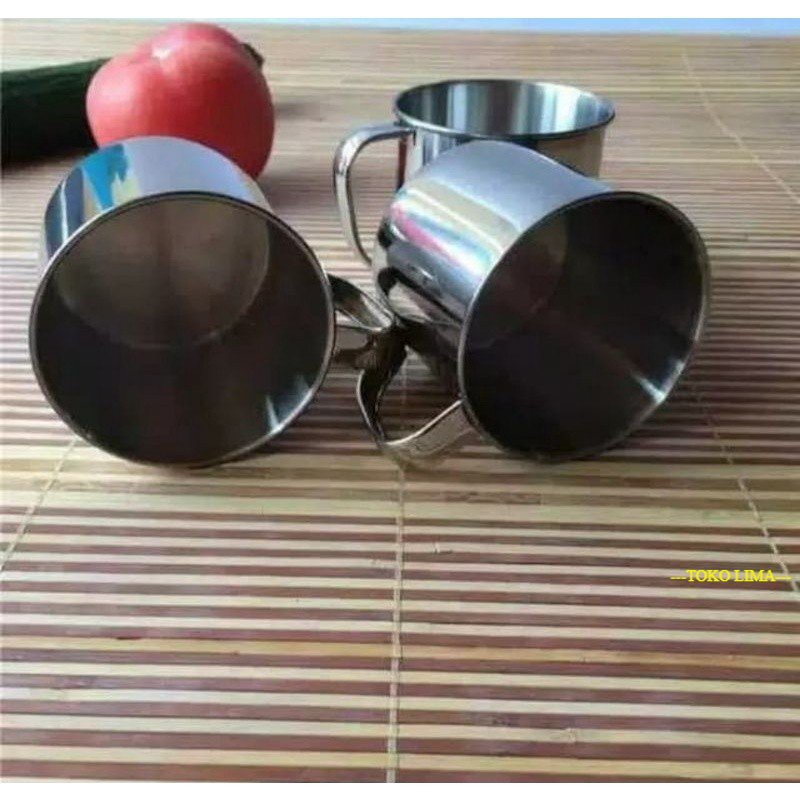 Jual Cangkir Mug Stainless Stenlis Cm Shopee Indonesia