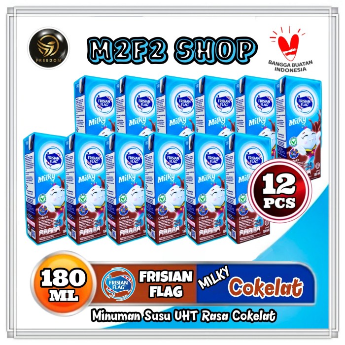 Jual Frisian Flag Susu Bendera Cair Milky Zuzhu Kotak Uht Rasa Cokelat