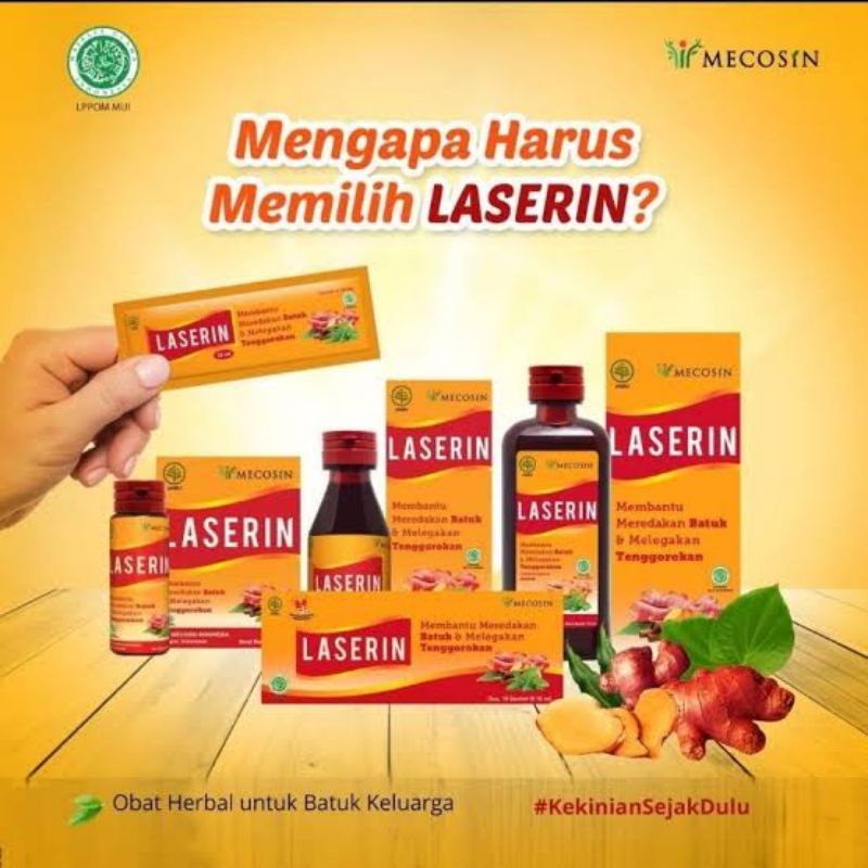 Jual ORIGINAL Laserin Madu Syrup Batuk Dewasa Ampuh 120 Ml 60 Ml