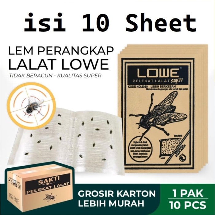 Jual Lem Papan Kertas Lalat Kecoa Cicak Cap Lowe Sakti Glue Pad Isi