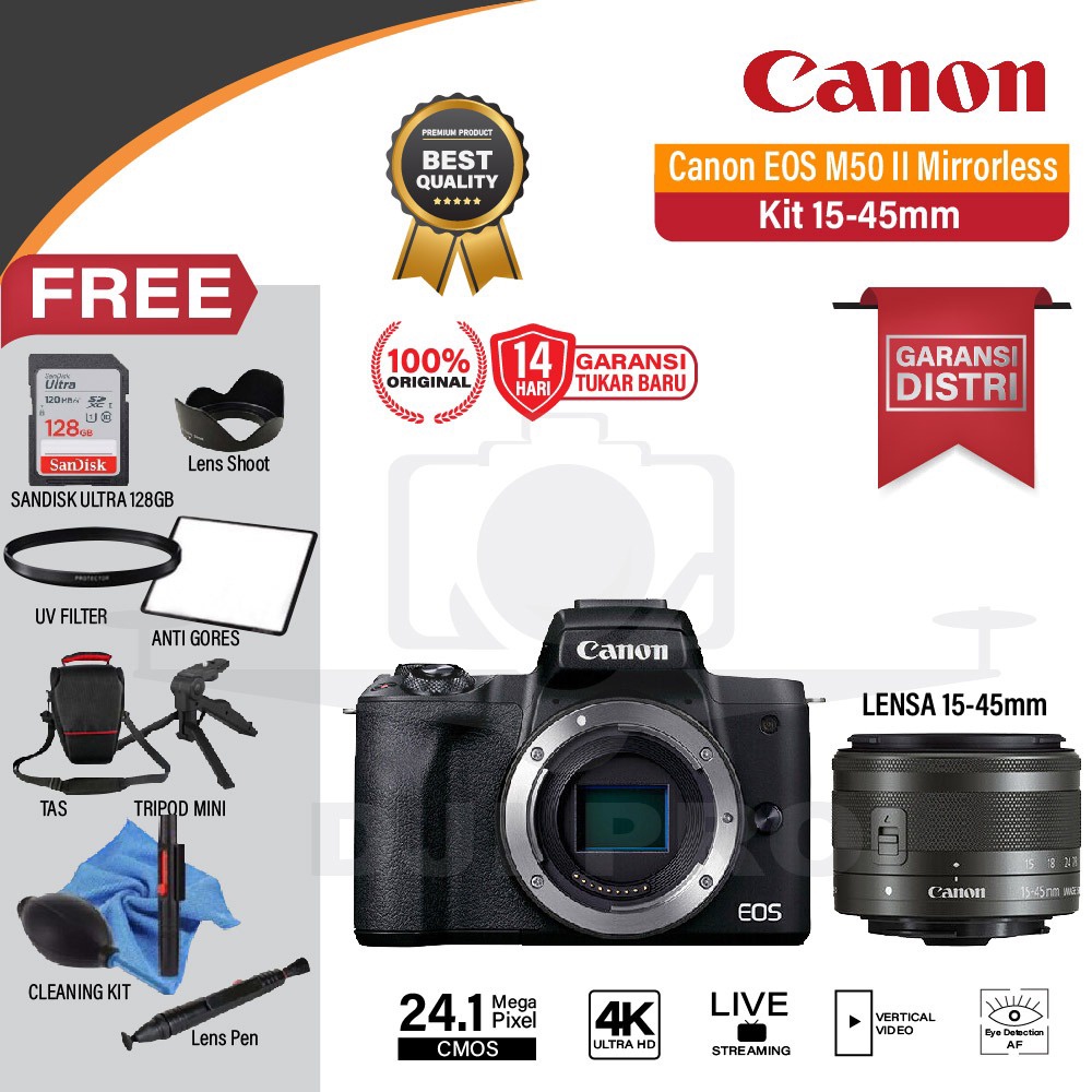 Jual Canon Eos M Ii Kit Mm Kamera Lensa Mm Mark