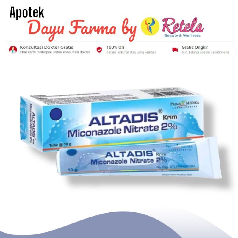 Jual Altadis 2 Krim 10 Gr Miconazole Jamur Kutu Air Panu