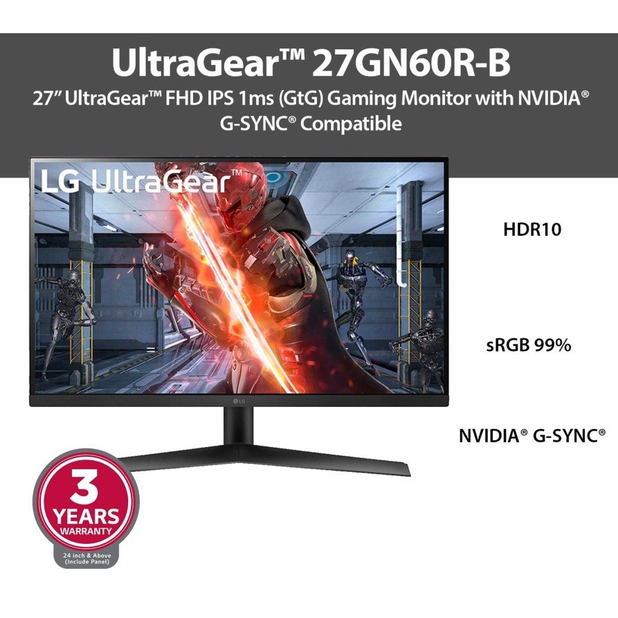 Jual Monitor Lg Ultragear Led Gn R B Fhd Ips Ms G Sync Shopee