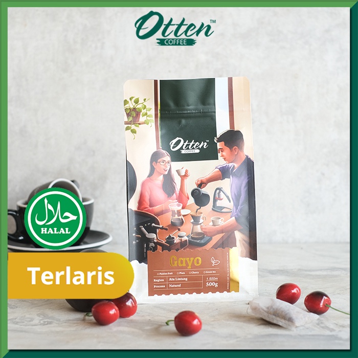 Jual Otten Coffee Arabica Aceh Gayo Natural Process 500g Biji Bubuk