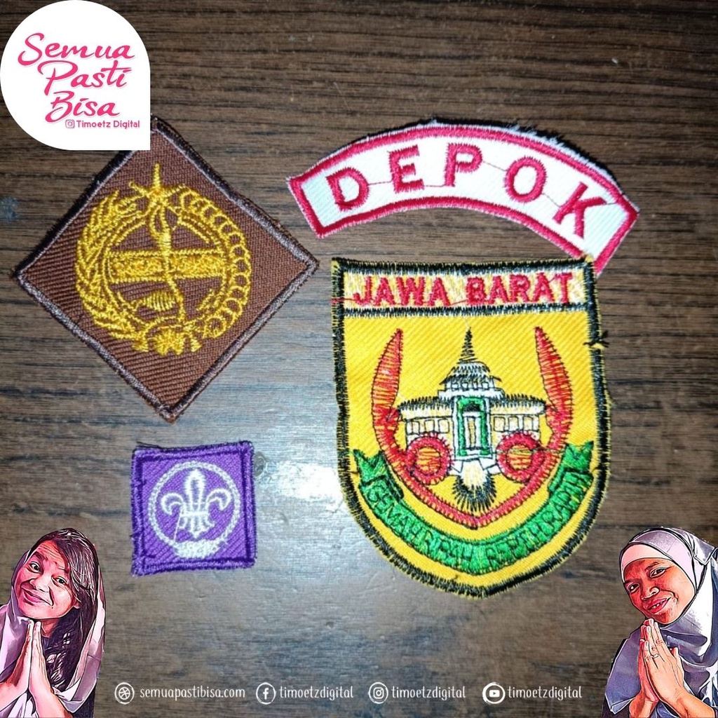 Jual Paket Bet Badge Pramuka Logo Jawa Barat Depok Bet Pramuka