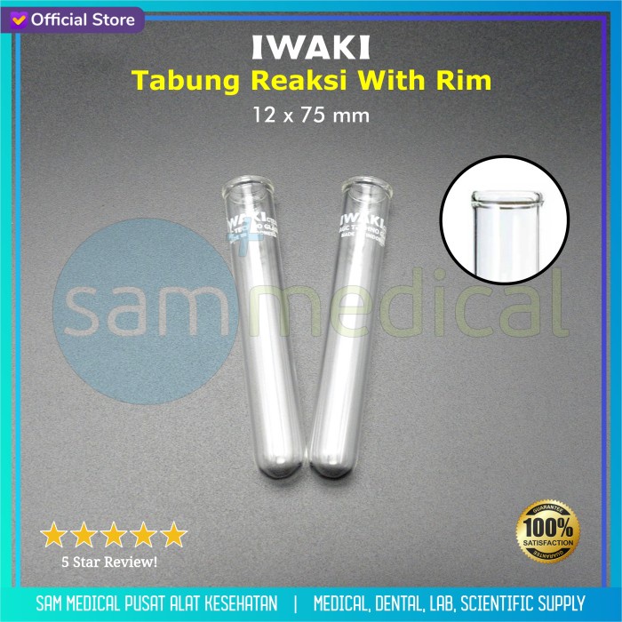 Jual Iwaki Tabung Reaksi With Rim X Mm Shopee Indonesia