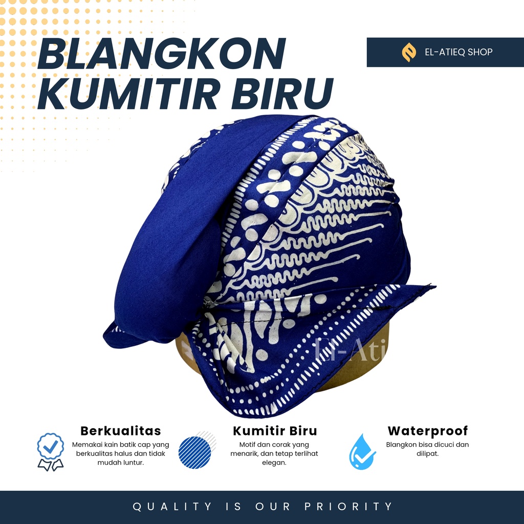 Jual Blangkon Alusan Biru Kumitir Belangkon Mataram Yogyakarta Cuci