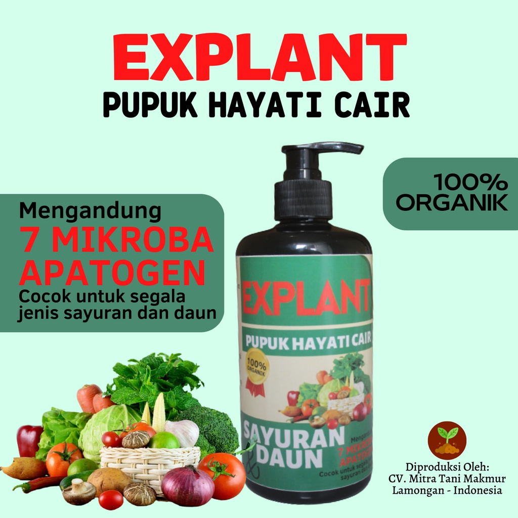 Jual Explant Pupuk Hayati Cair Sayuran Dan Daun Pupuk Cair Ml