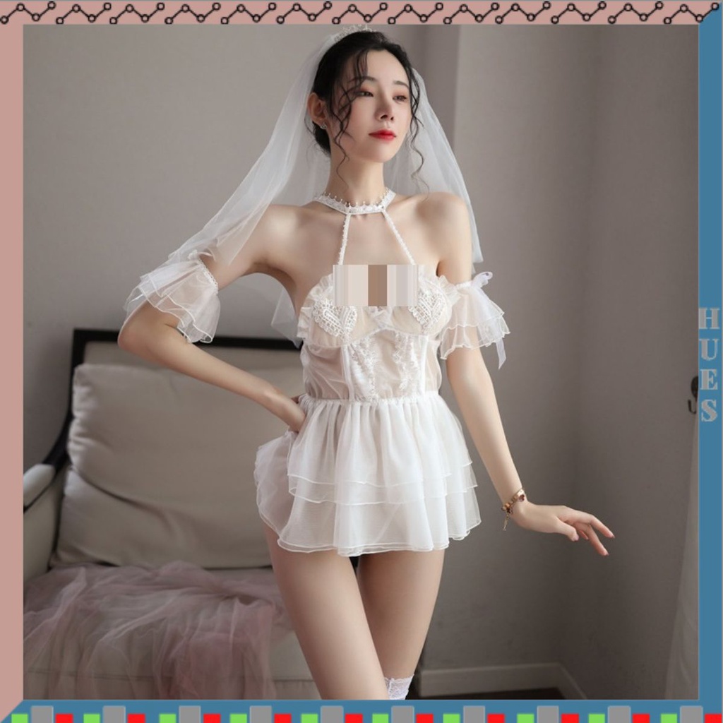 Jual Hues Id Lingerie Wedding Bride Set Cosplay Bridal Shower Import