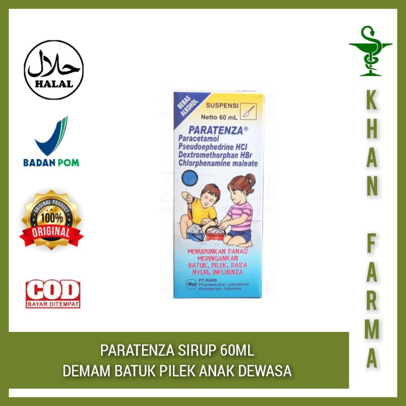 Jual PARATENZA SIRUP OBAT DEMAM BATUK DAN PILEK 60ML Shopee Indonesia