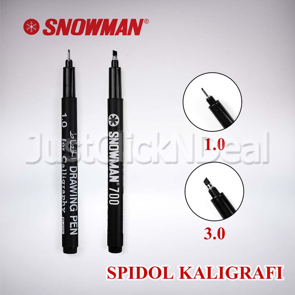 Jual SNOWMAN Spidol Kaligrafi Hitam Shopee Indonesia