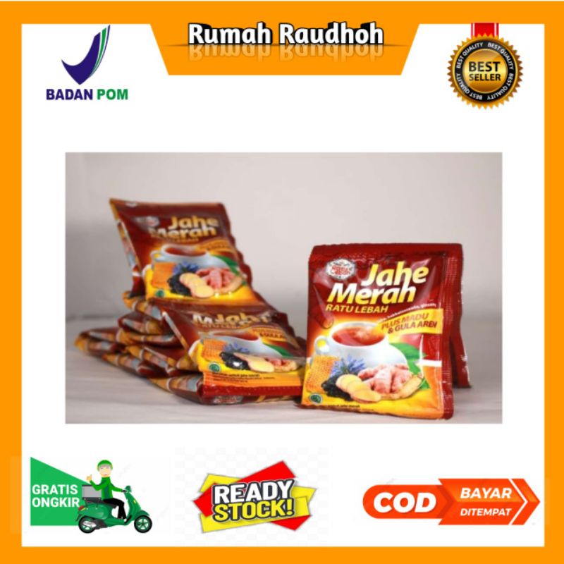 Jual Jahe Merah Ratu Lebah Plus Madu Dan Gula Aren Per Sachet