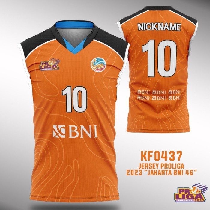 Jual Kaos Volly Jersey PROLIGA 2023 JAKARTA BNI KF0437 Shopee Indonesia