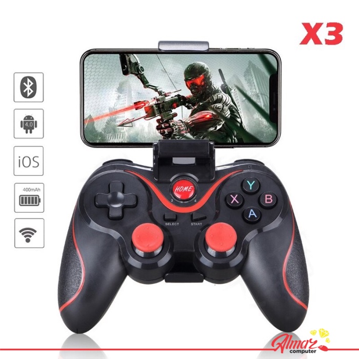 Jual GAMEPAD X3 JOYSTICK Bluetooth WIRELESS SMARTPHONE ANDROID HOLDER