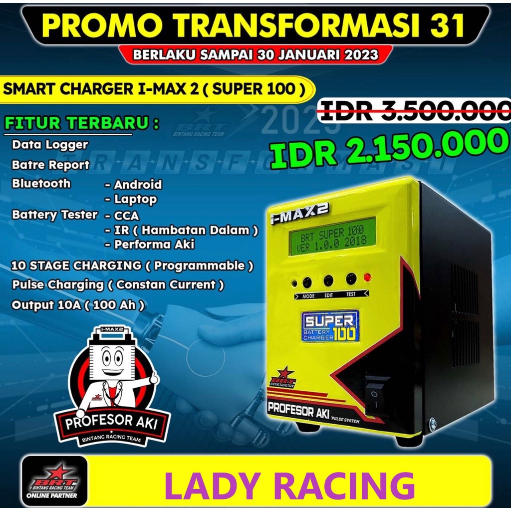 Jual Smart Charger Imax Cas Aki Accu Digital Brt Ah Ah Ampere