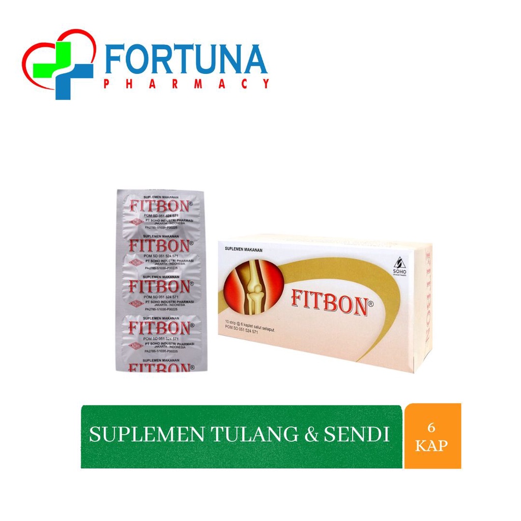 Jual Fitbon Vitamin Tulang Dan Sendi Strip Isi Kaplet Shopee