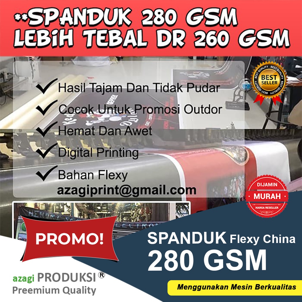 Jual Cetak Spanduk Flexi China 280 Gsm Spesial Projek Shopee Indonesia