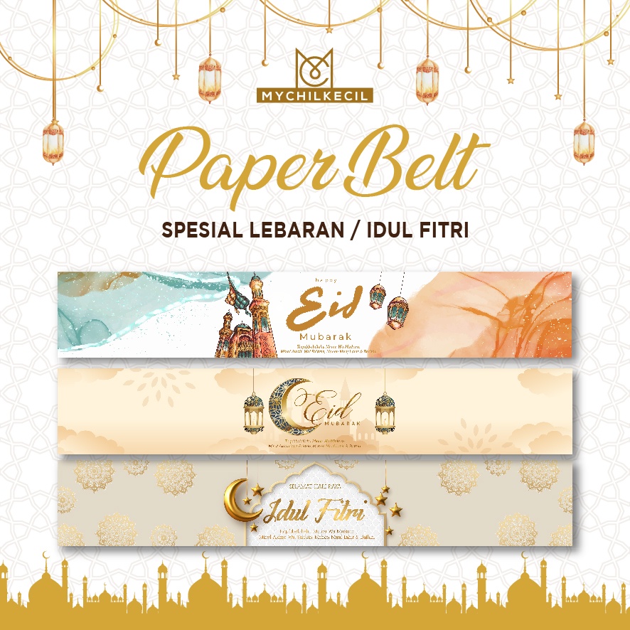 Jual Paper Belt Custom Idul Fitri Lebaran Ramadhan Puasa Ramadan