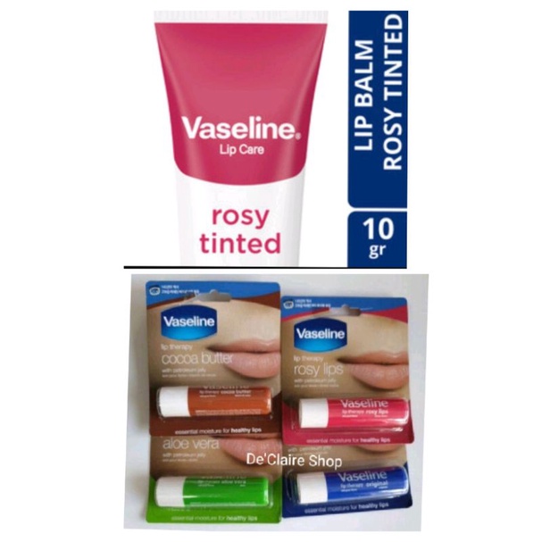 Jual VASELINE Lip Therapy Stick 4 8g Lip Care Balm Rosy Tinted 10g