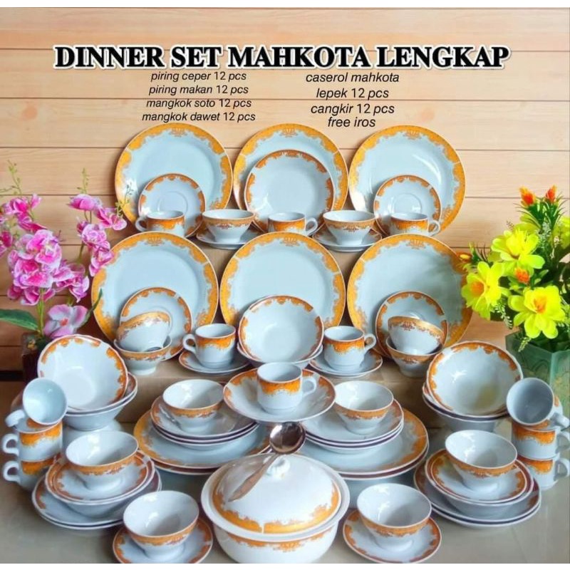 Jual Diner Set Mahkota Paket Piring Mahkota Shopee Indonesia